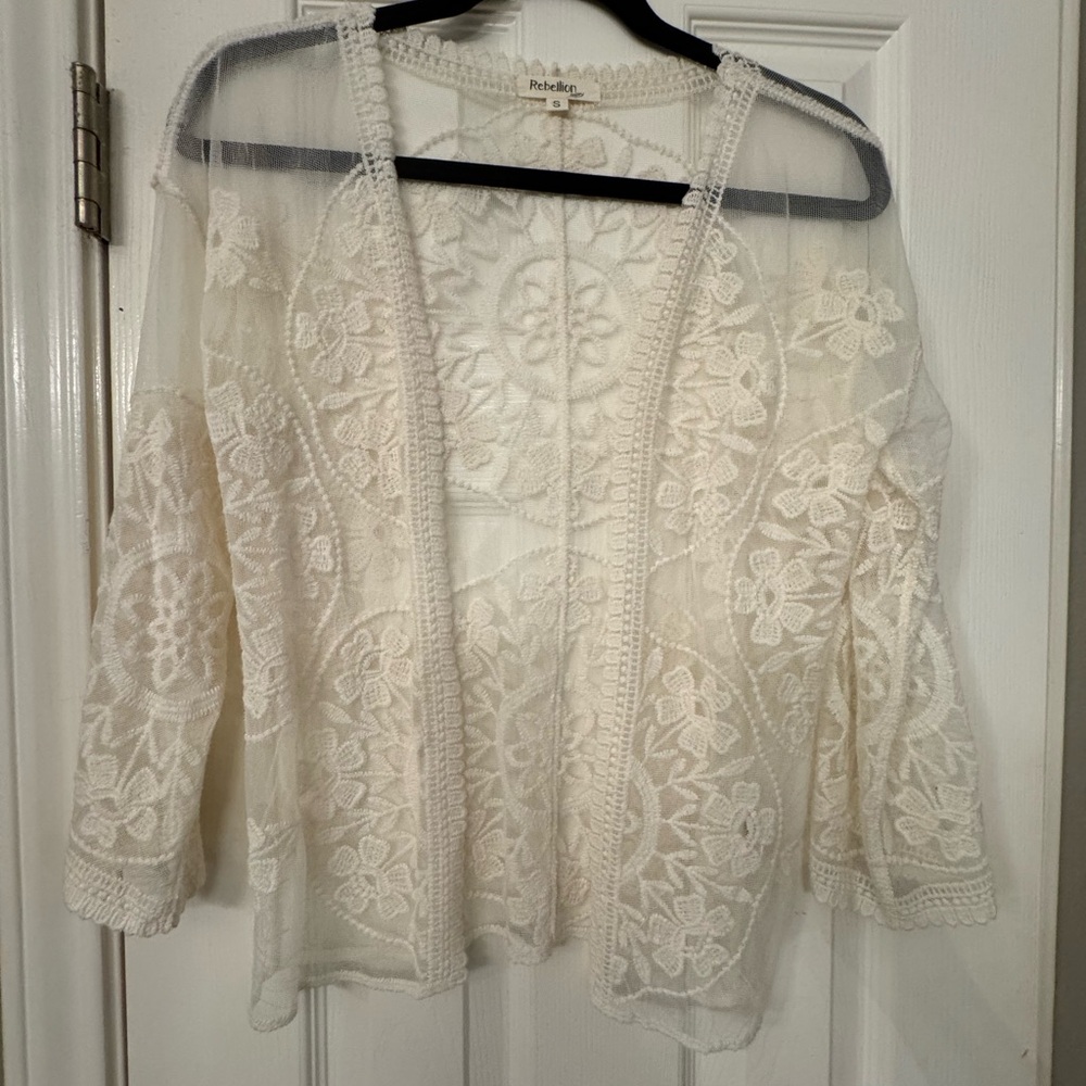 Rebellion Cream Embroidered Blouse